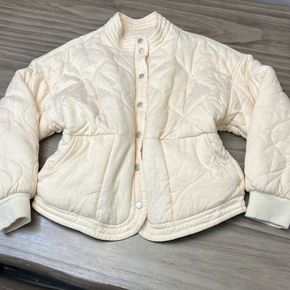 PROMESA QUIET PROMISE QUILTED BOMBER JACKET CREAM SIZE SMALL - Picture 10 of 15